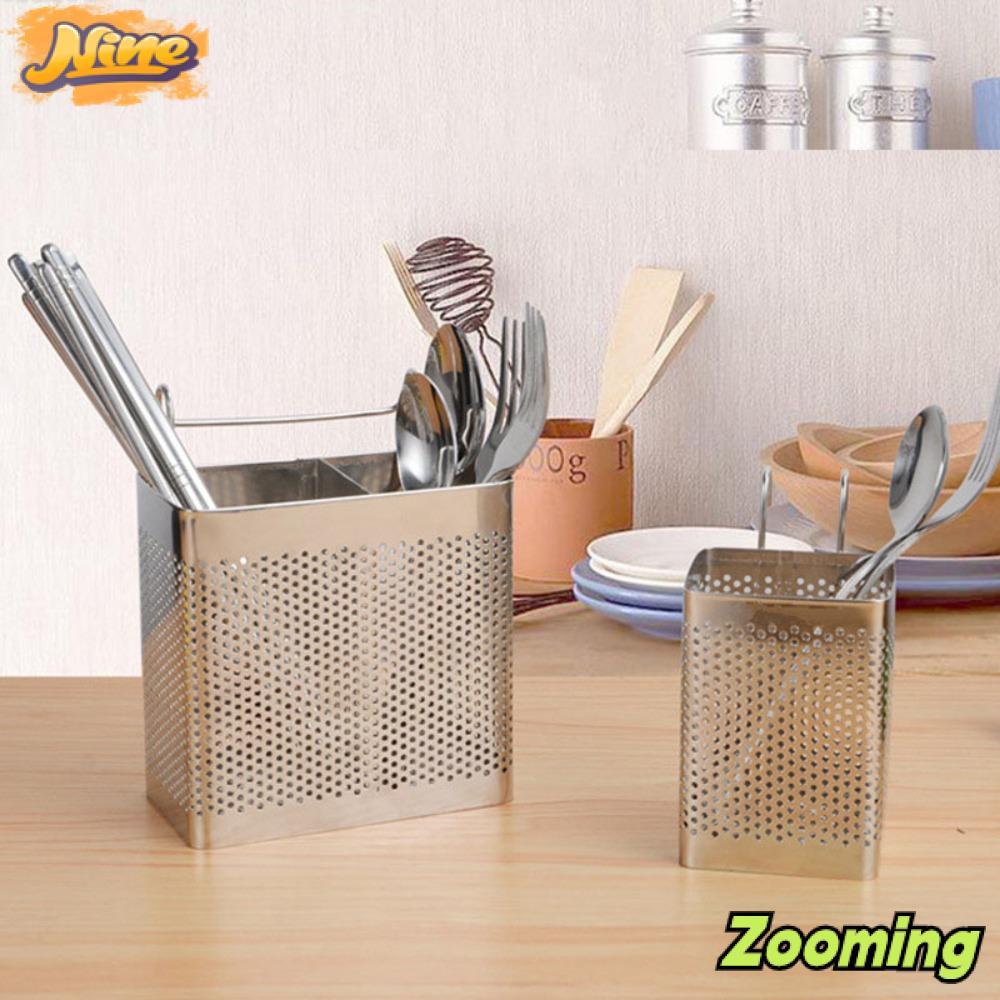 ซูม ตะเกียบช้อนส้อมที่ใส่ช้อนแบบแขวนพร้อมตะขออุปกรณ์ครัวชั้นวางเครื่องครัวออแกไนเซอร์