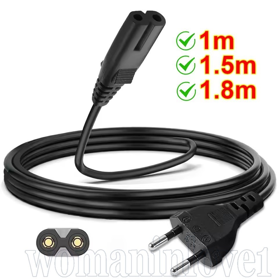 2 Pin To C7 สายไฟ - IEC320 C7 สายไฟ - C7 รูป 8 Charger - EU Plug 2-Prong AC Supply สายปลั๊กสายไฟ - ส