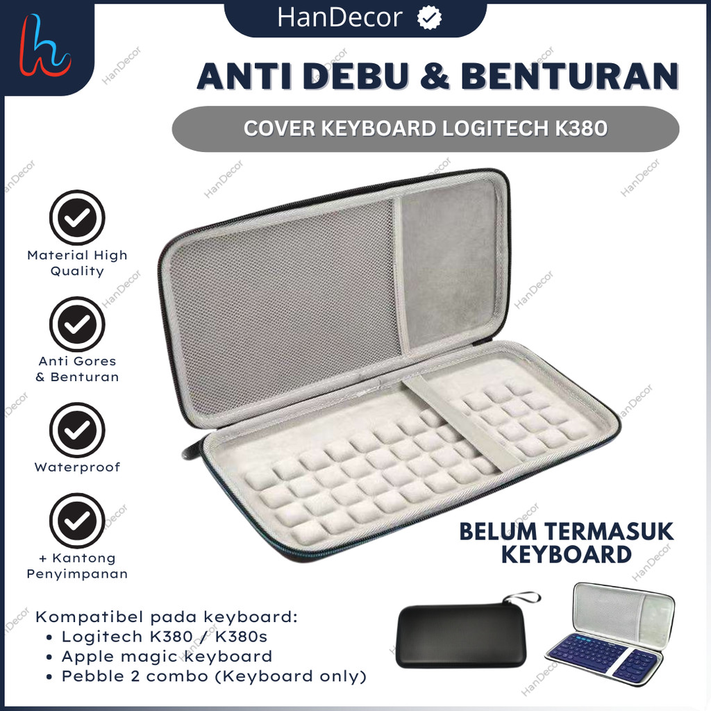 Logitech K380 K380s Keyboard Cover Case Eva Casing Cover Pouch Carrying Bag