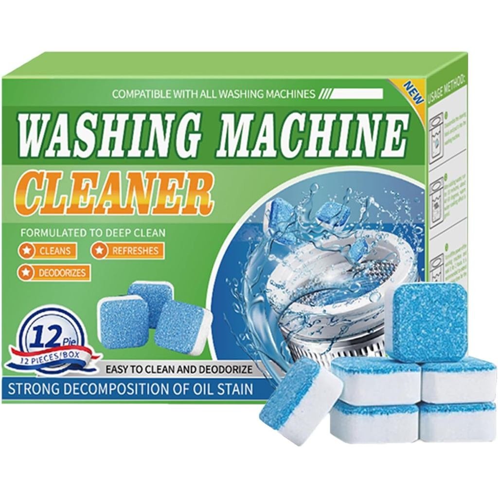 Premium Washing Machine Cleaner Tablets - Washer Machine Cleaner Tablets for Deep Clean & Deodorize,