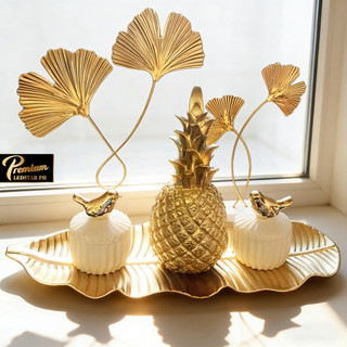 Luxury Gold Wooden Fruit Tray/candle holder/table / Home /living room Décor/wooden plate