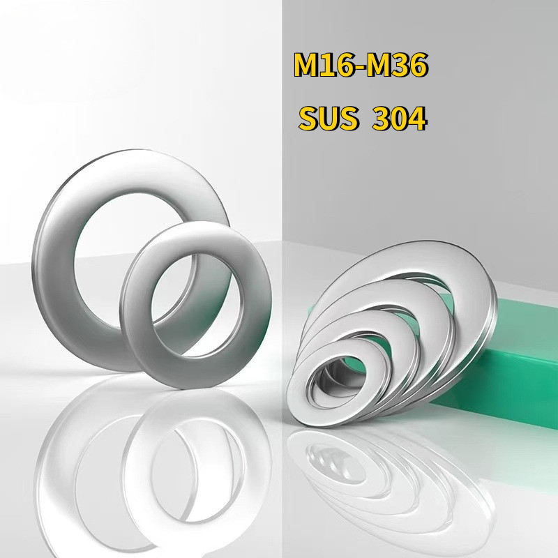 M16-M36 ปะเก็นรอบขยายหนาโลหะสกรูเครื่องซักผ้าแบน Ultra-thin Meson Wasp ปะเก็น 304 สแตนเลส LMF-MB