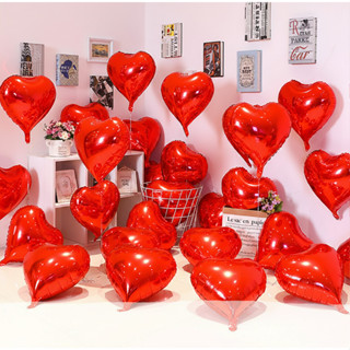 ลูกโป่งฟอยล์รูปดาว และ รูปหัวใจ ขนาด 18