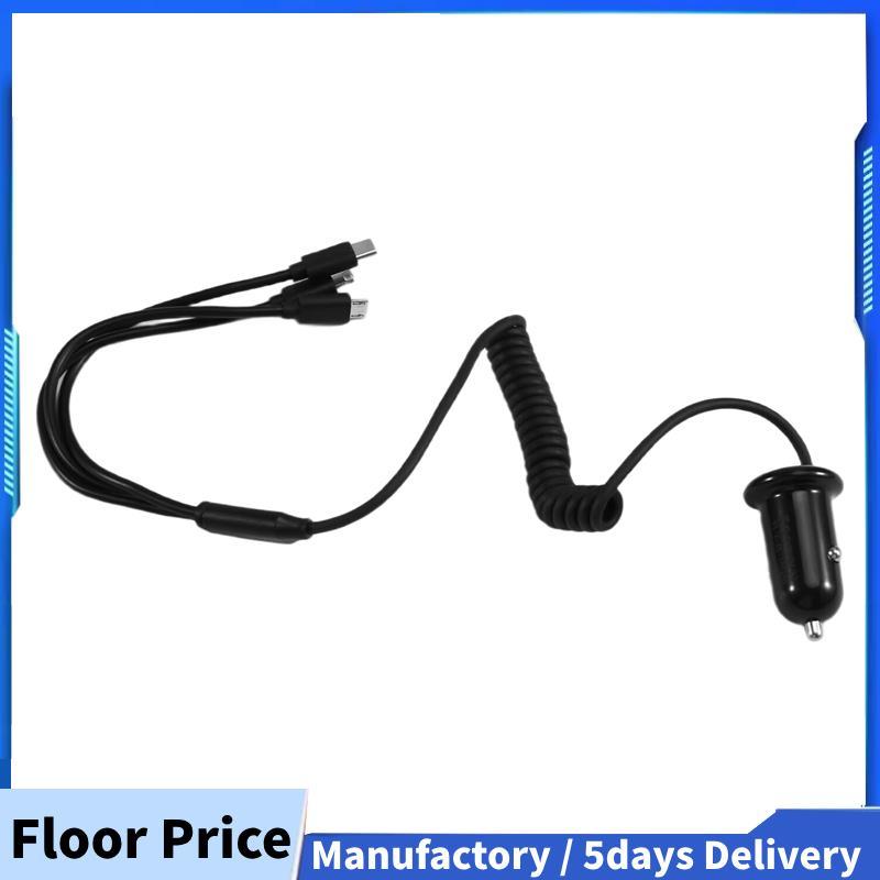 Universal Car Charger 3 อินเทอร์เฟซการชาร์จโทรศัพท์สําหรับ IOS Android Type-C Auto Power Charger Ada