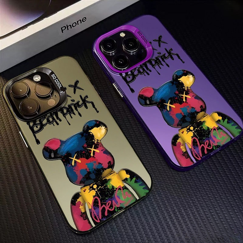 เคสมือถือลายการ์ตูนหมีรุนแรง สุดอินเทรนด์ ไอโฟน11 For iPhone17 12 13 14 15 16 Pro MAX X XS XR XS 7 8Plus เคสโทรศัพท์