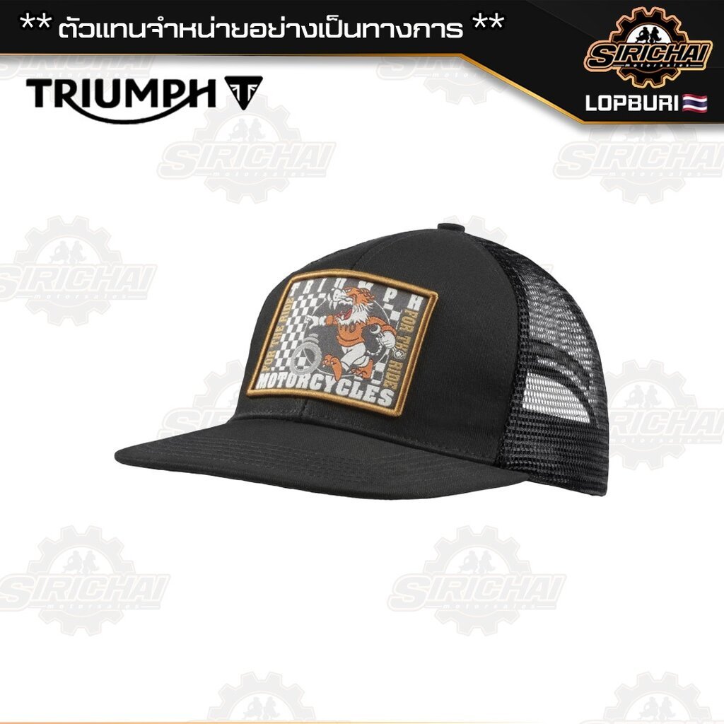 หมวกแก๊ป Triumph 110 Flat Peak Cap Black MCAS26504