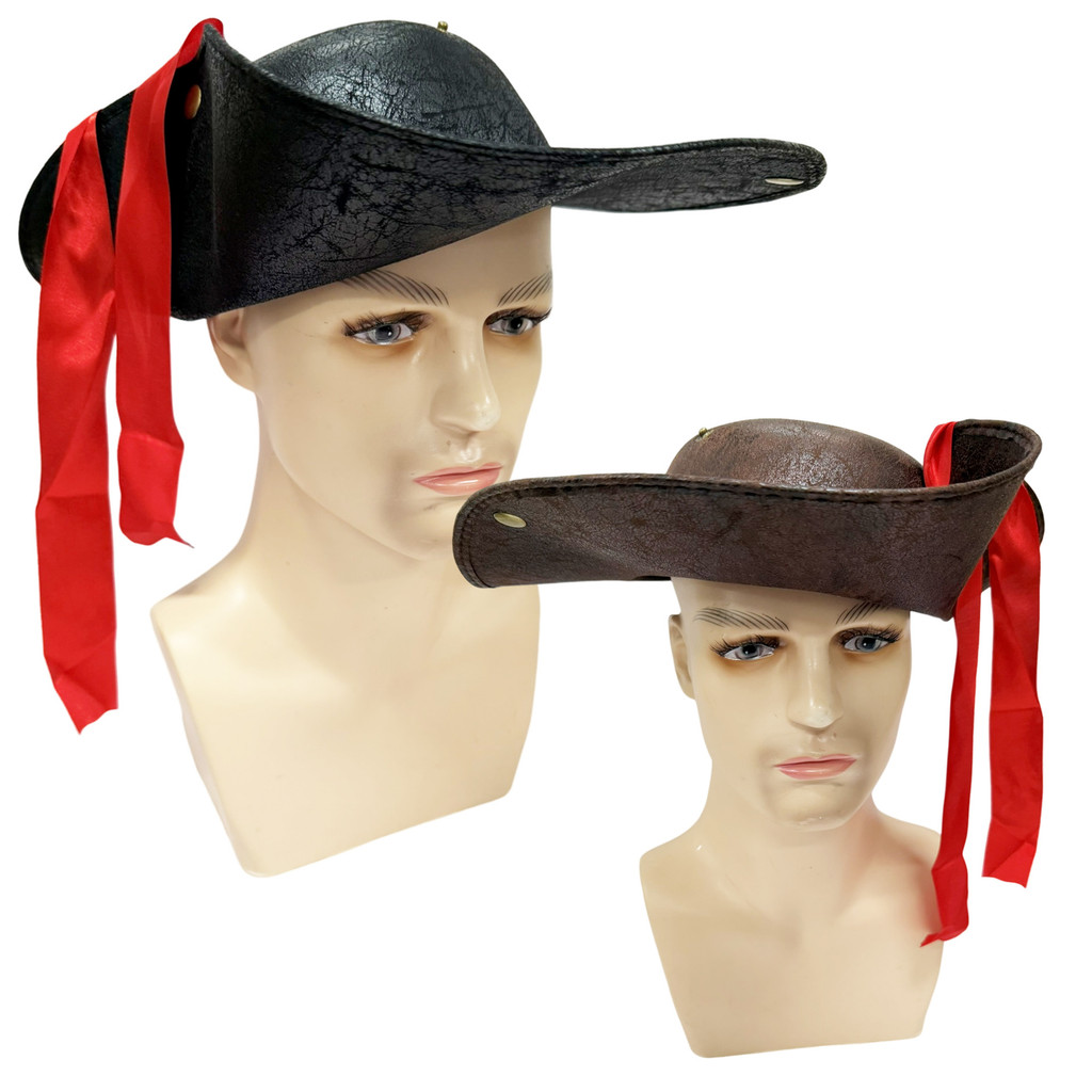 Party Prom Props Pirates of the Caribbean Hat Captain Jacks Palo Hat Triangle Leather Hat Pirate Hea