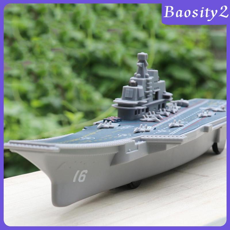 [Baosity2] Warships Navy Aircraft Carrier Military Ship Boat Model Speedboat Water Toys