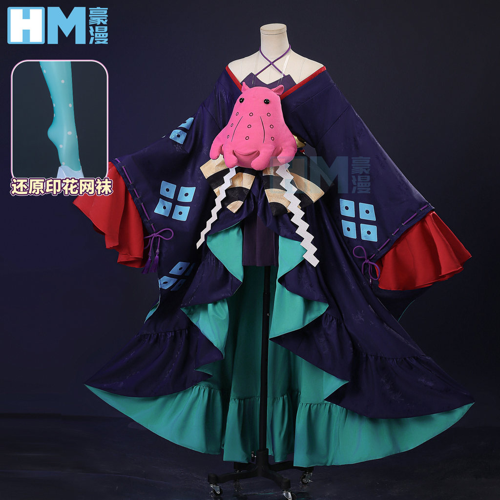 เครื่องแต่งกาย.Cosplay.Yachiyori.Tsukuyomi.จาก.Anime.Ultraverse.Kaguya.! ชุดกิโมโนสำหรับงาน.Hallowee