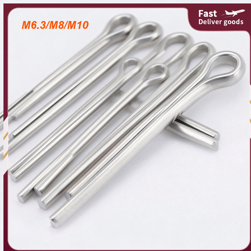 ปิ้น ปิ๊น พิน เสียบถ่าง 2 ขา สแตนเลส 304 M6.8/M8/M10 ปิ้น ปิ๊น 
/Cotter Pin SUS304 Stainless 304 GB9