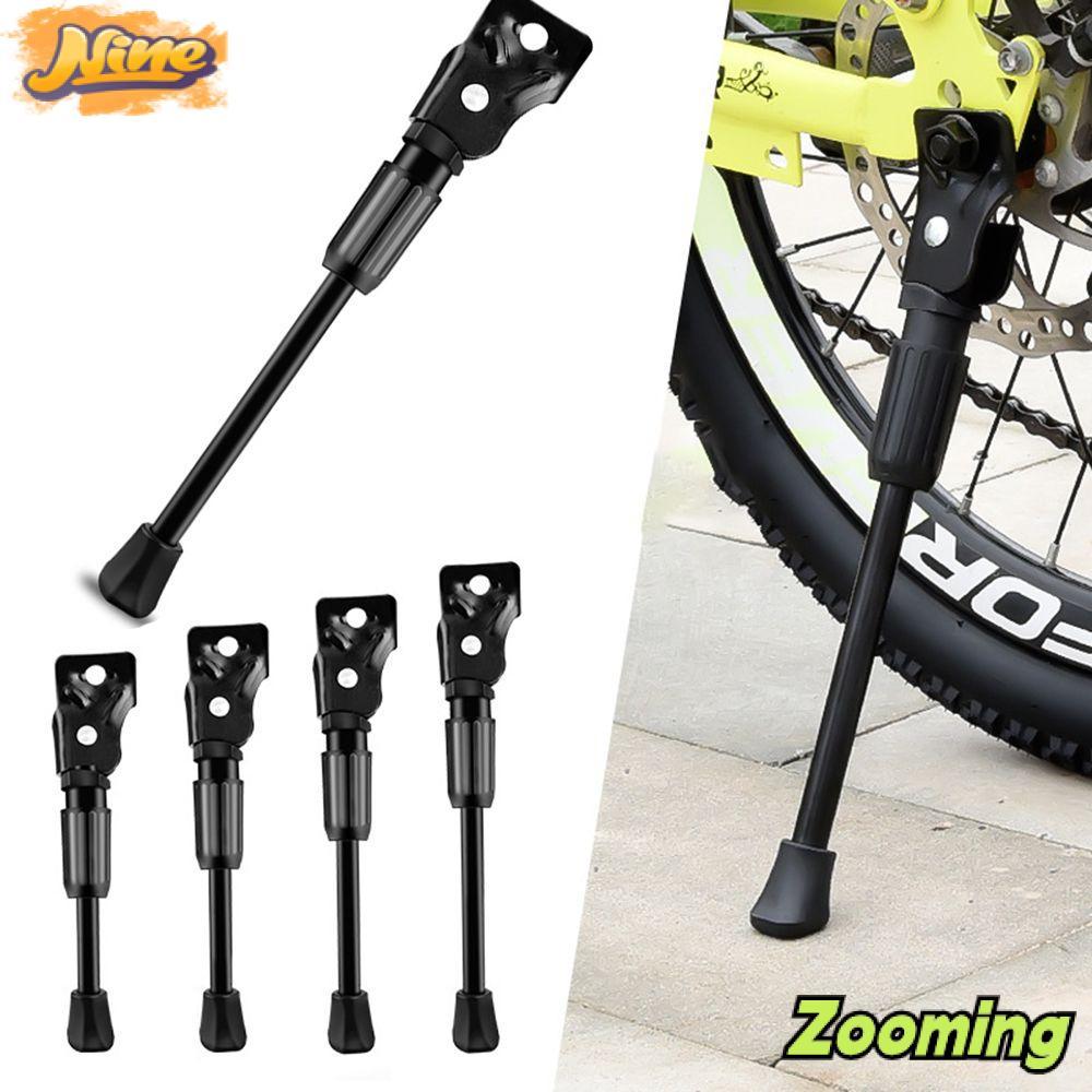 ZOOMING Kids Bike Kickstand สีดําจักรยานเสือหมอบอะไหล่จักรยานกันลื่นพับ
