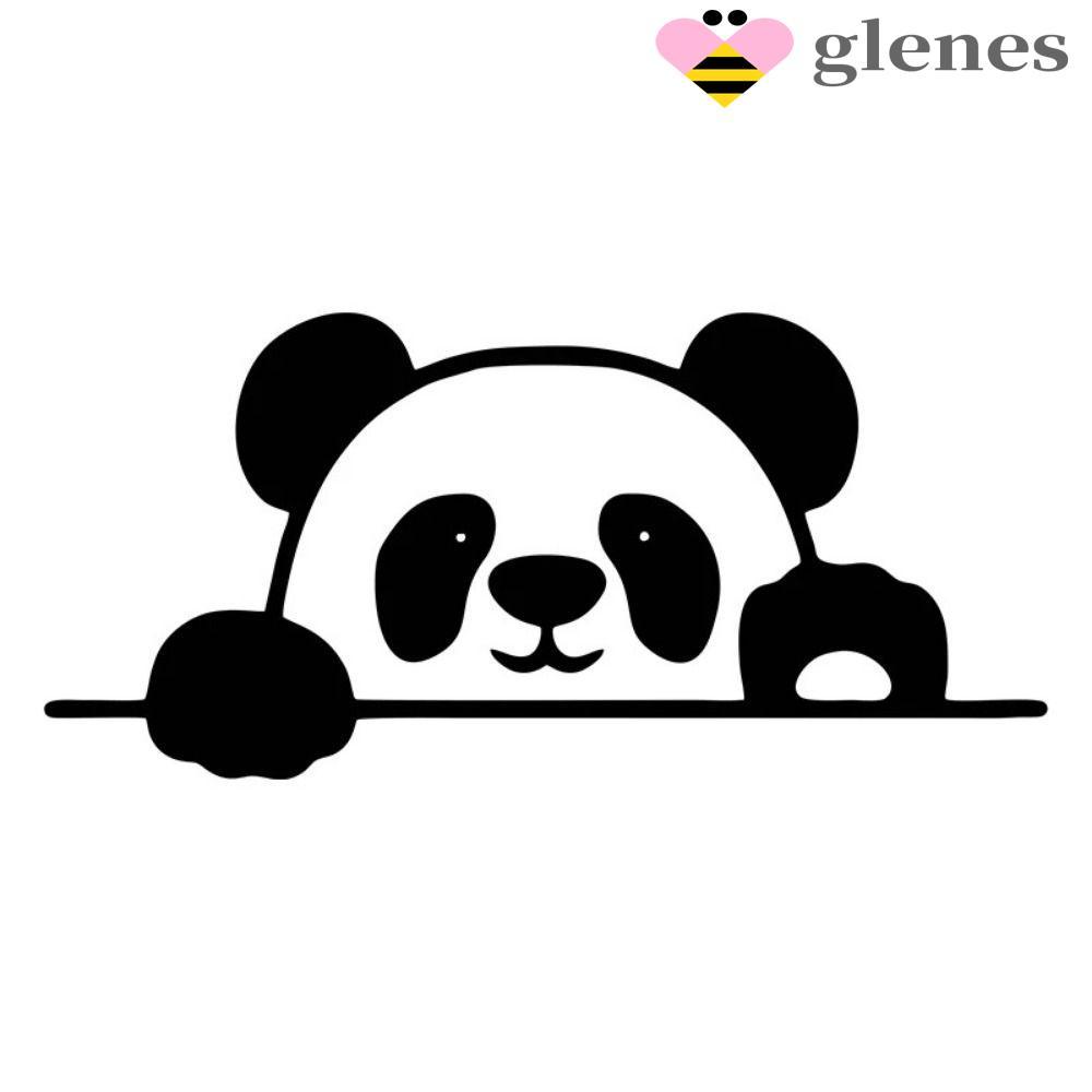 GLENES Peeking Panda สติกเกอร์รถ,กันน้ํา Universal Car 3D Panda สติกเกอร์,ไวนิลที่มีสีสันตลกน่ารักจําลอง Panda Cars Decal รถอุปกรณ์เสริม
