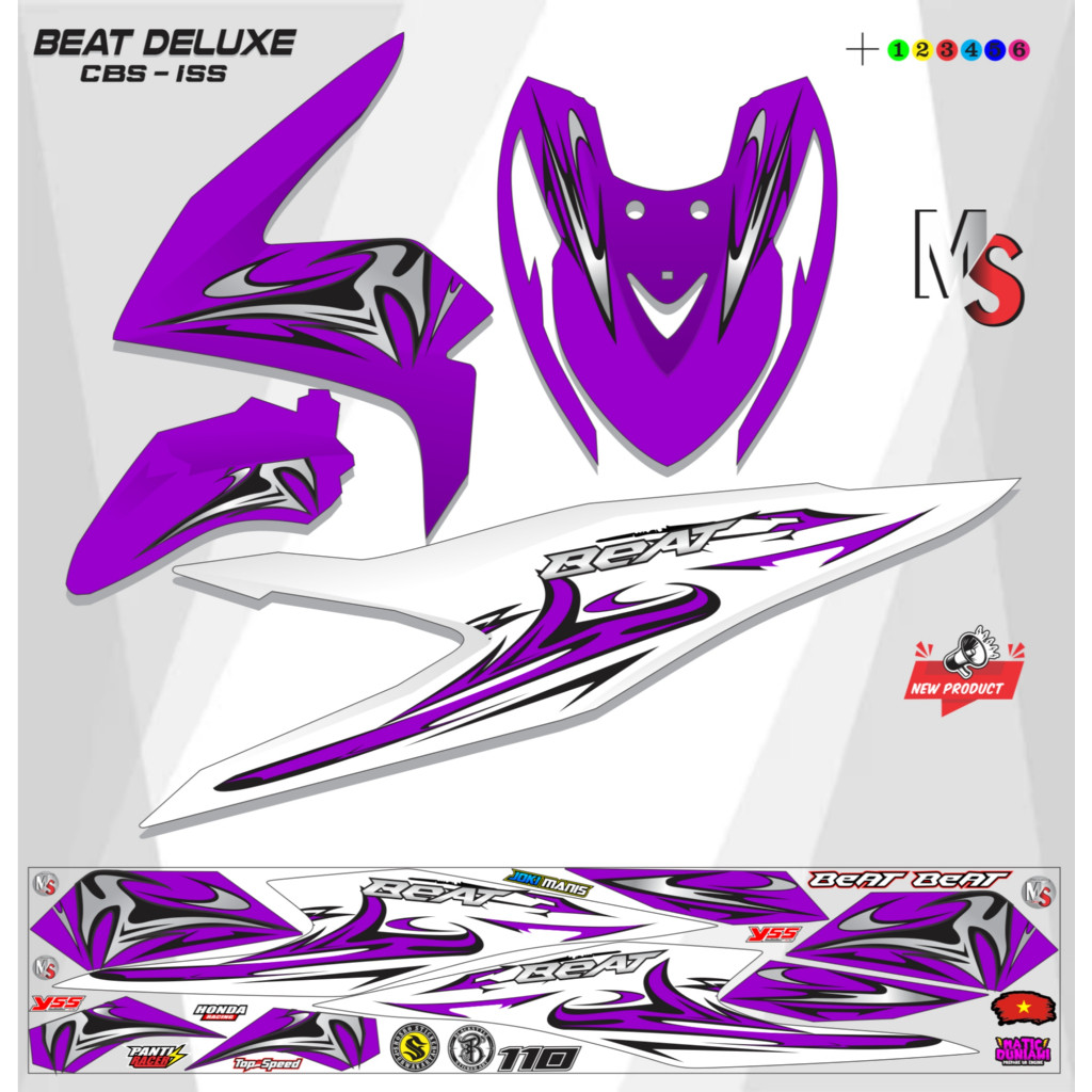 VINYL STRIPING VARIATION BEAT DELUXE STICKER VARIATION MS007