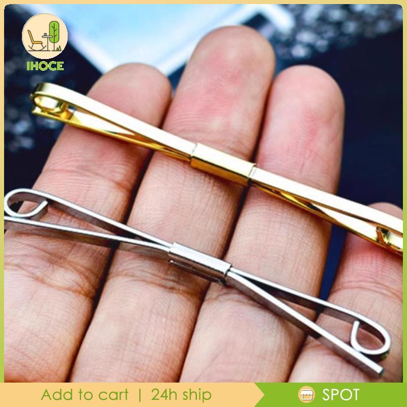 [Ihoce] Tie Collar Bar Pin อย่างเป็นทางการสําหรับเนคไทโลหะสําหรับสุภาพบุรุษสําหรับงานแต่งงานคลาสสิก 