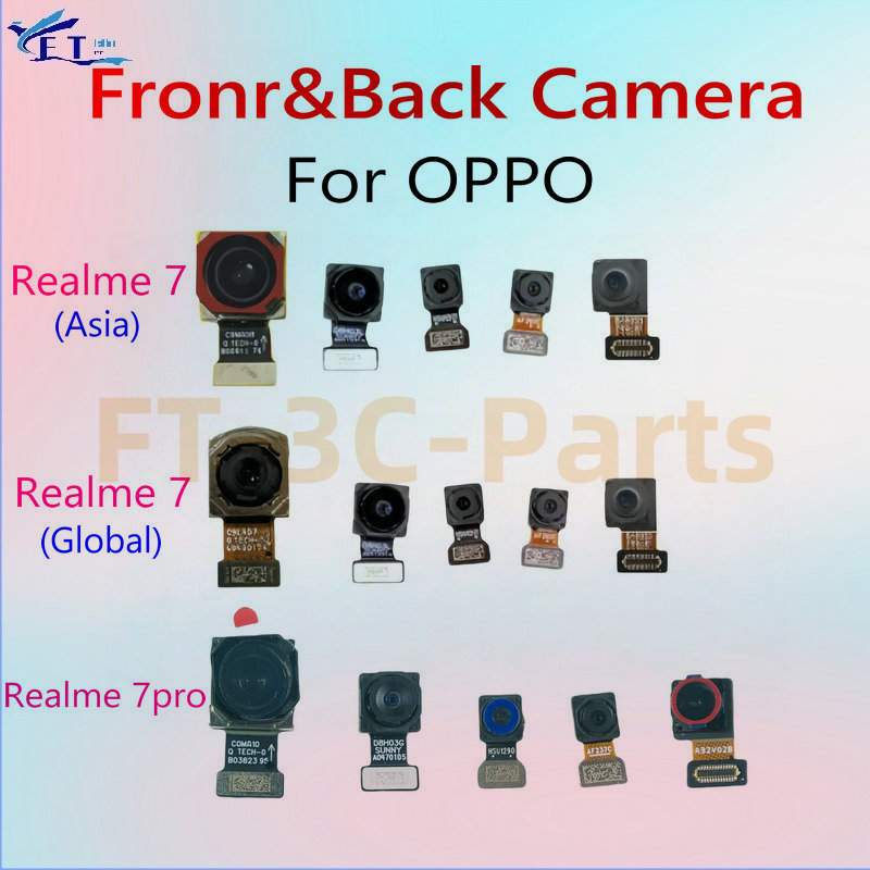 สําหรับRealme 7 Pro Asia 7Pro Globalด้านหน้าด้านหลังโมดูลกล้องหลักมาโครUltrawideกล้องFlex Cable Repl