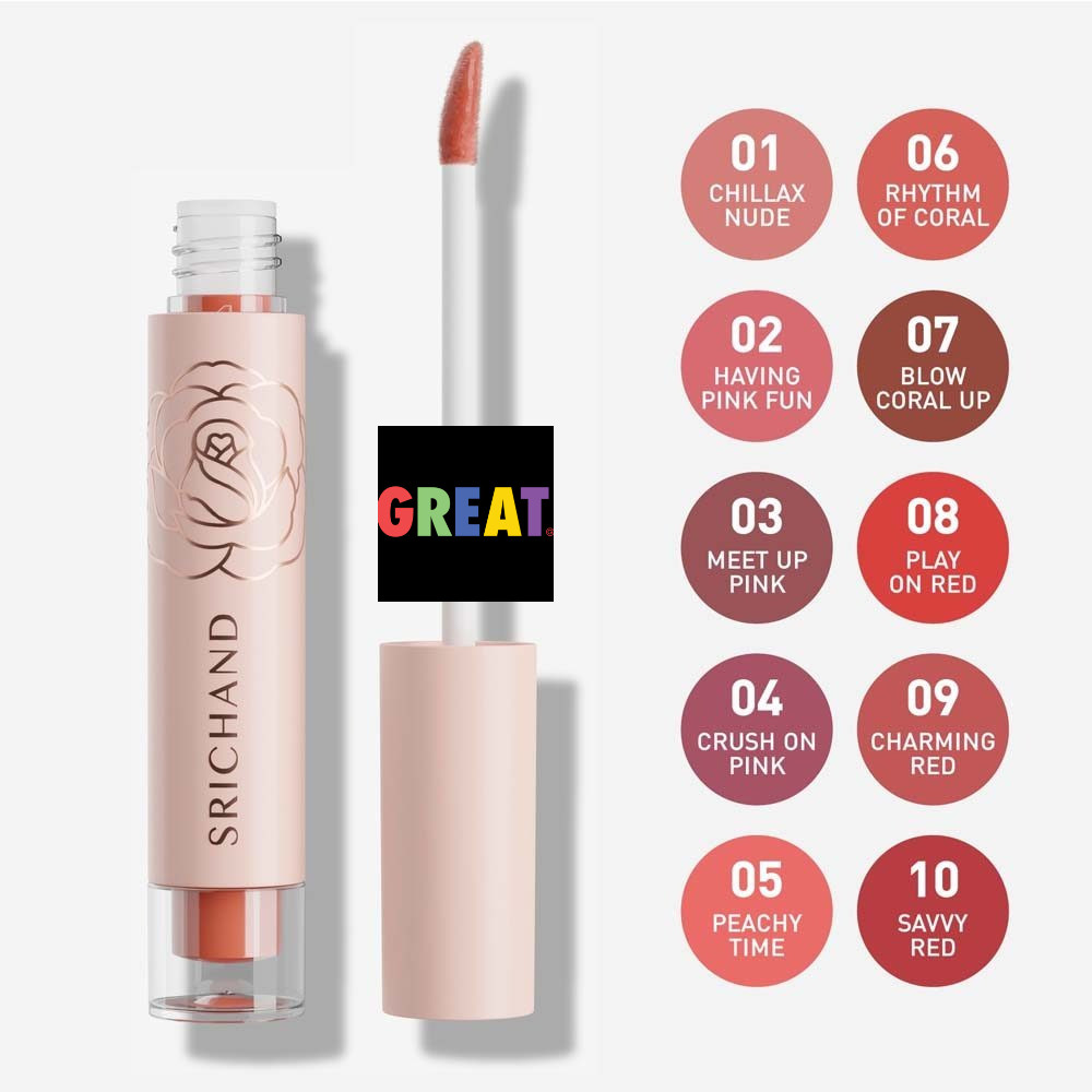 [ 1ชิ้น ] Srichand Feelin’ Me Matte Liquid Lip ศรีจันทร์ ฟิลลิน มี แมทต์ ลิควิด ลิป ลิปเนื้อแมทต์ ขนาด 3 กรัม