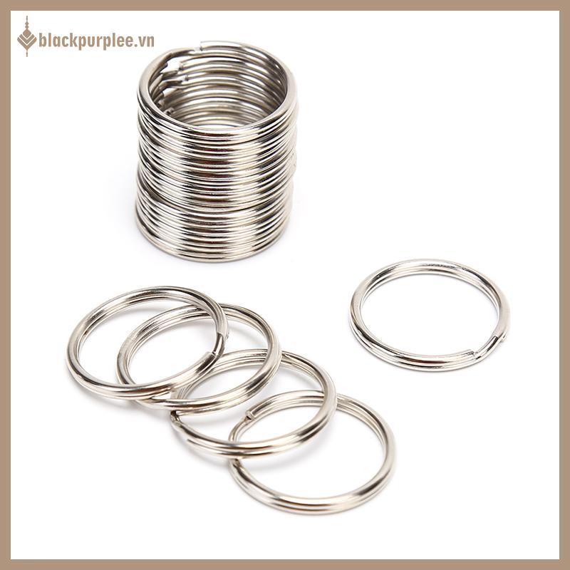 BPURIPPLE 100 ชิ้น/ล็อต Key Rings DIY Metal Key Holder Split Rings Hoop Metal Loop พวงกุญแจ