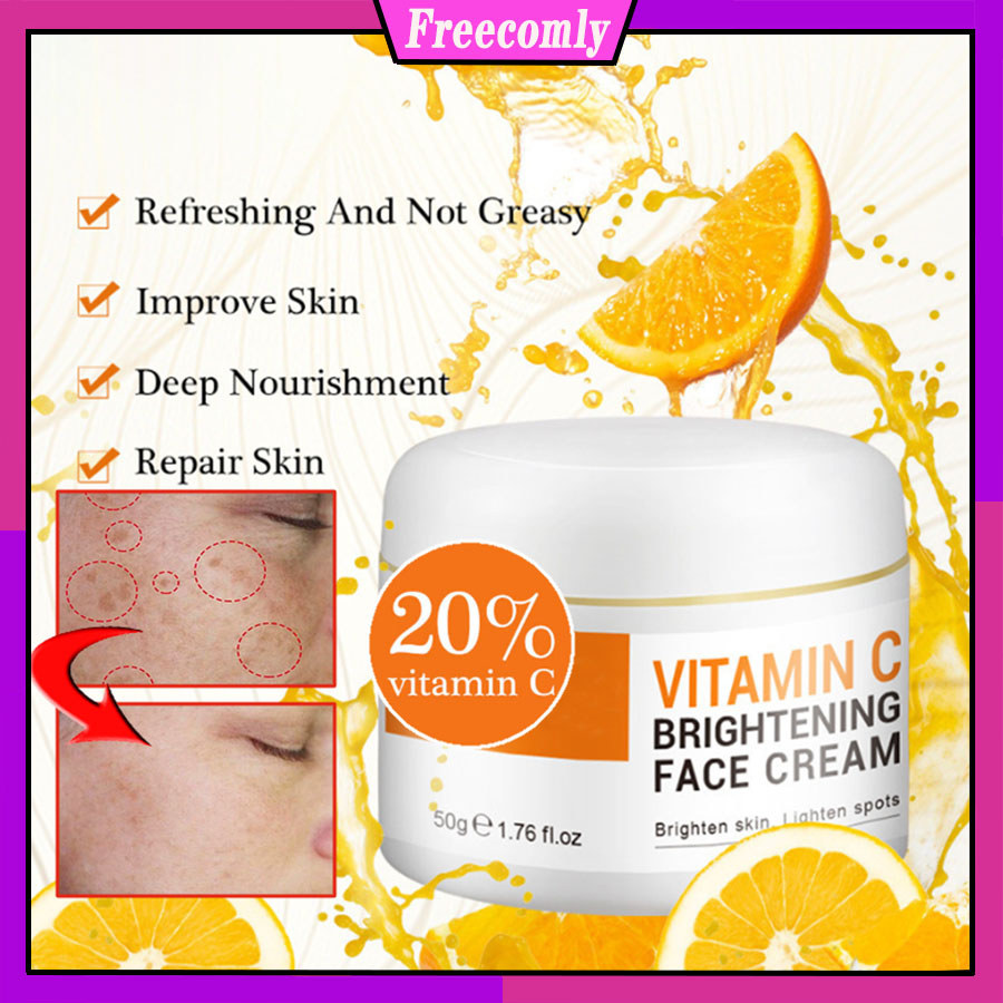 ครีมบํารุงผิวหน้าวิตามินซีไวท์เทนนิ่งจางจุดด่างดําครีมกระฝ้า VC Brightening Moisturizer