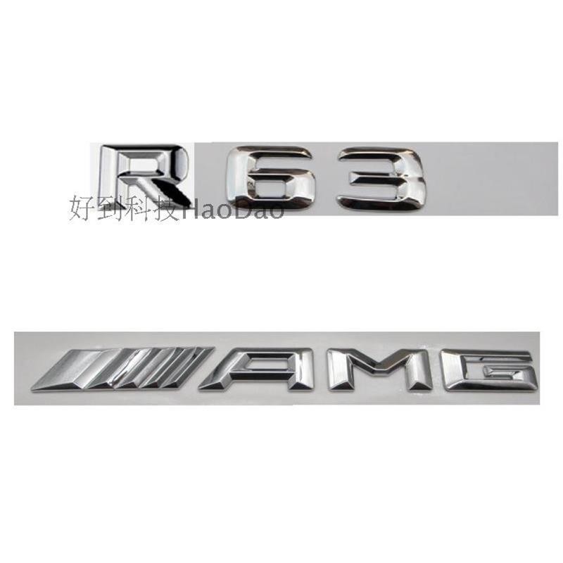 BENZ BENZ Electroplating Wordmark โลโก้รถ ด้านหลังหางโลโก้รถสติกเกอร์ด้านข้าง R63 AMG