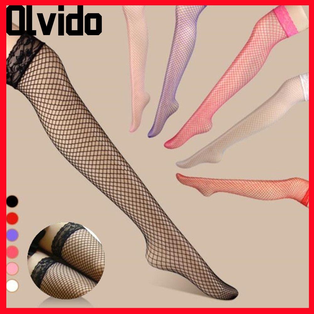 OLVIDO Fishnet Stocking Elastic Plus Size เซ็กซี่ต้นขา Sheer ชุดชั้นในสตรี