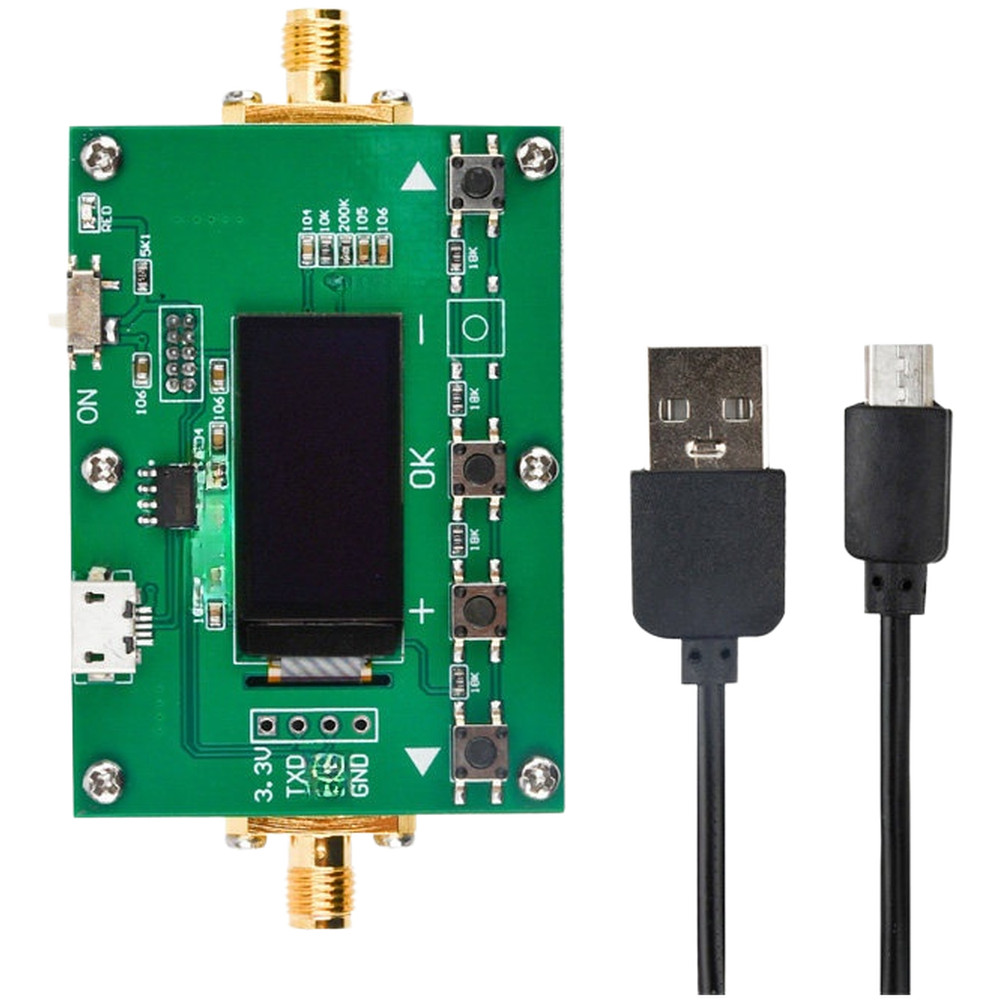 RF Attenuator สําหรับ SMA 0-31.75dB ปรับได้สําหรับจอแสดงผล OLED อลูมิเนียมสําหรับ 6G