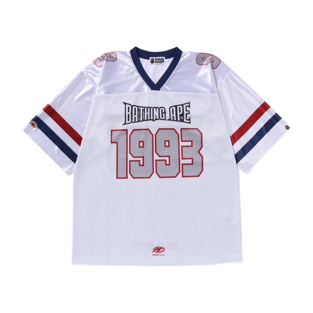 BAPE เสื้อฟุตบอล Bape (สีขาว)