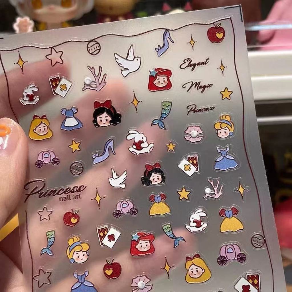 รุ่น Q Snow White สติกเกอร์แต่งเล็บการ์ตูน 3d สามมิติสติกเกอร์นักเรียน diy สติกเกอร์กันน้ํา 26.2.27