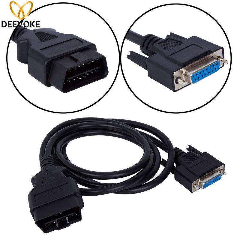 [cuticate11] OBD II 16 Pin Male to Female Extension Cable, to DB15Pin, สายแปลง