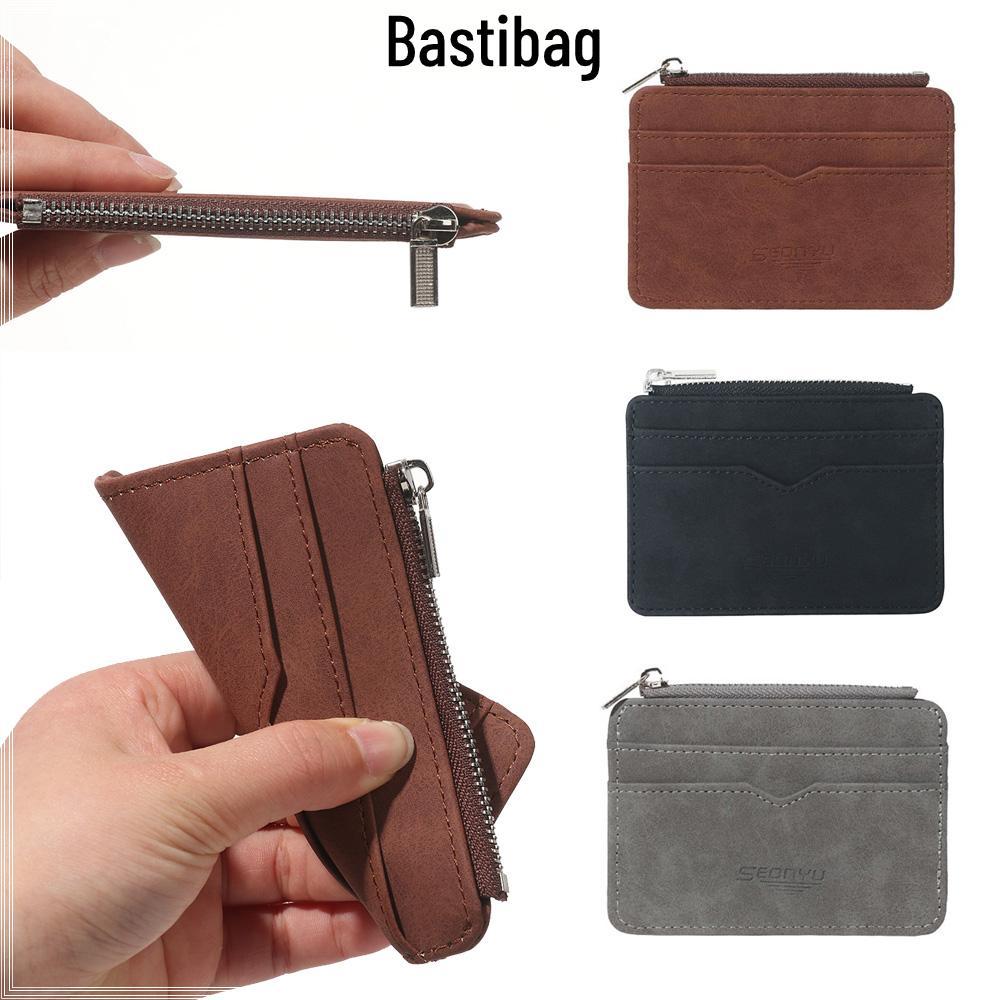 BASTIBAG Mini Business Purse Retro Matte Coins Bag เงินสั้น