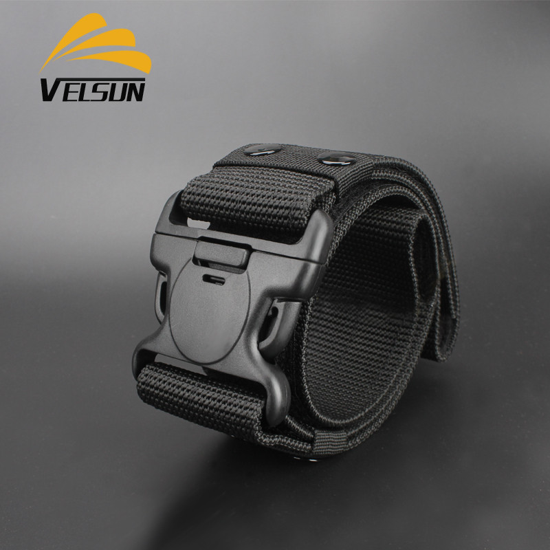 Velsun Tactical Belt Outdoor Buckle Canvas Outer Belt Black Hawk Special Forces Tooling Armed Milita
