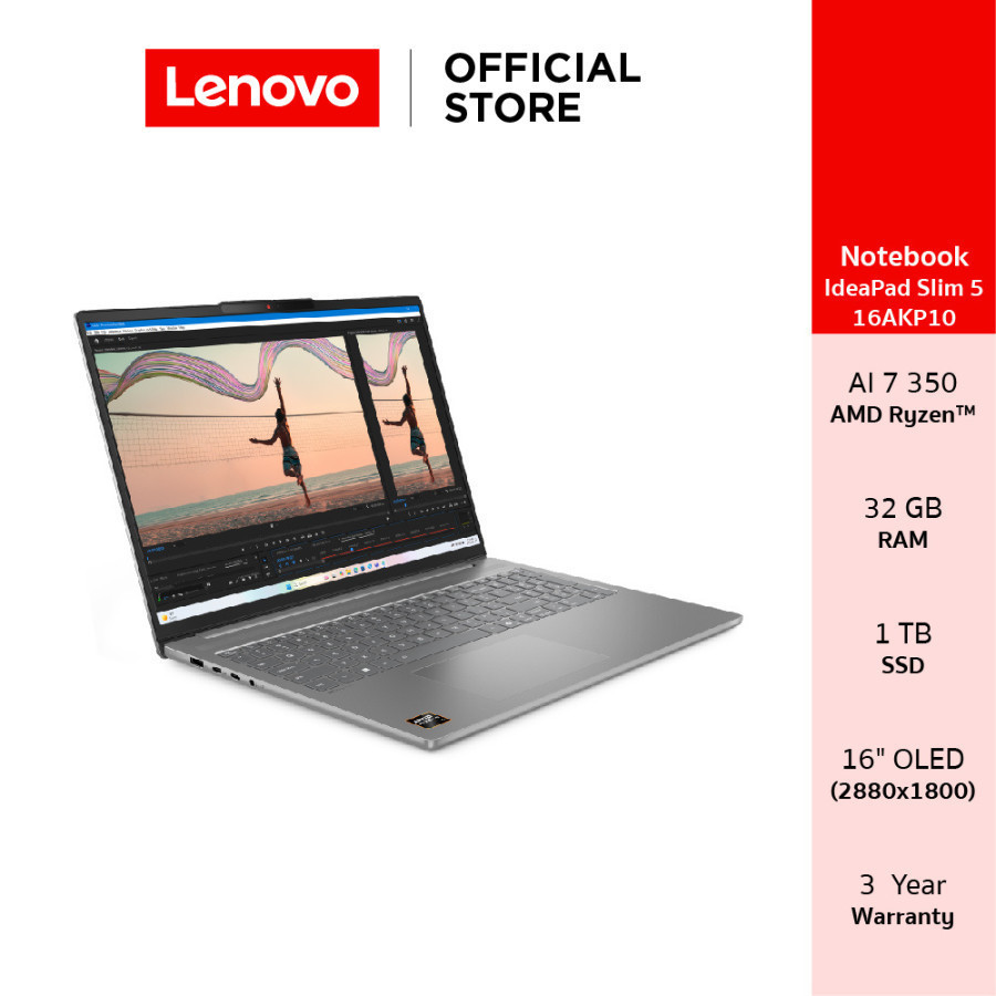 Lenovo Ideapad Slim 5 16AKP10(83HY004ATA) AMD Ryzen AI 7 350 2x16GB SSD 1TB 16" 2.8K OLED