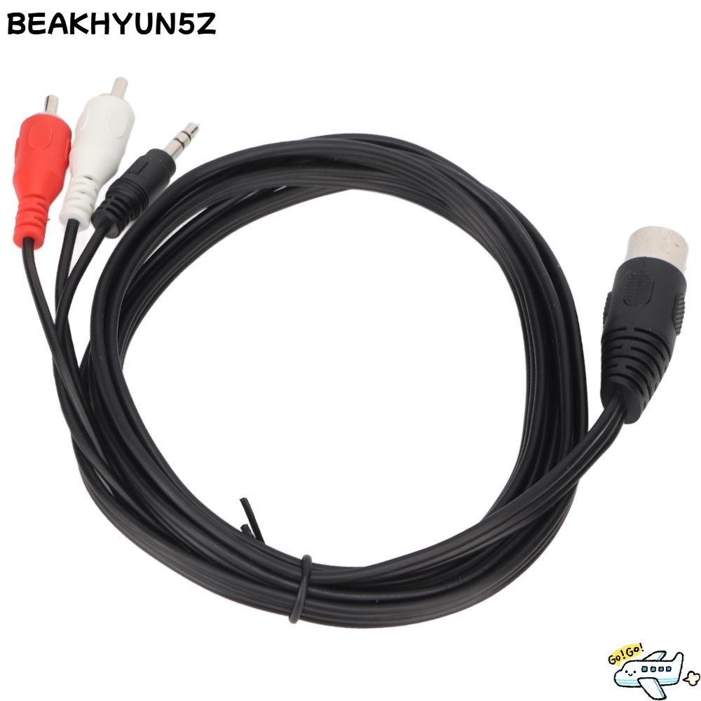 BEAKHYUN5Z DIN 8Pin Male Audio Lead, Plug and Play Male to Male DIN 8Pin to 3.5mm + 2RCA Cable, ทนทา