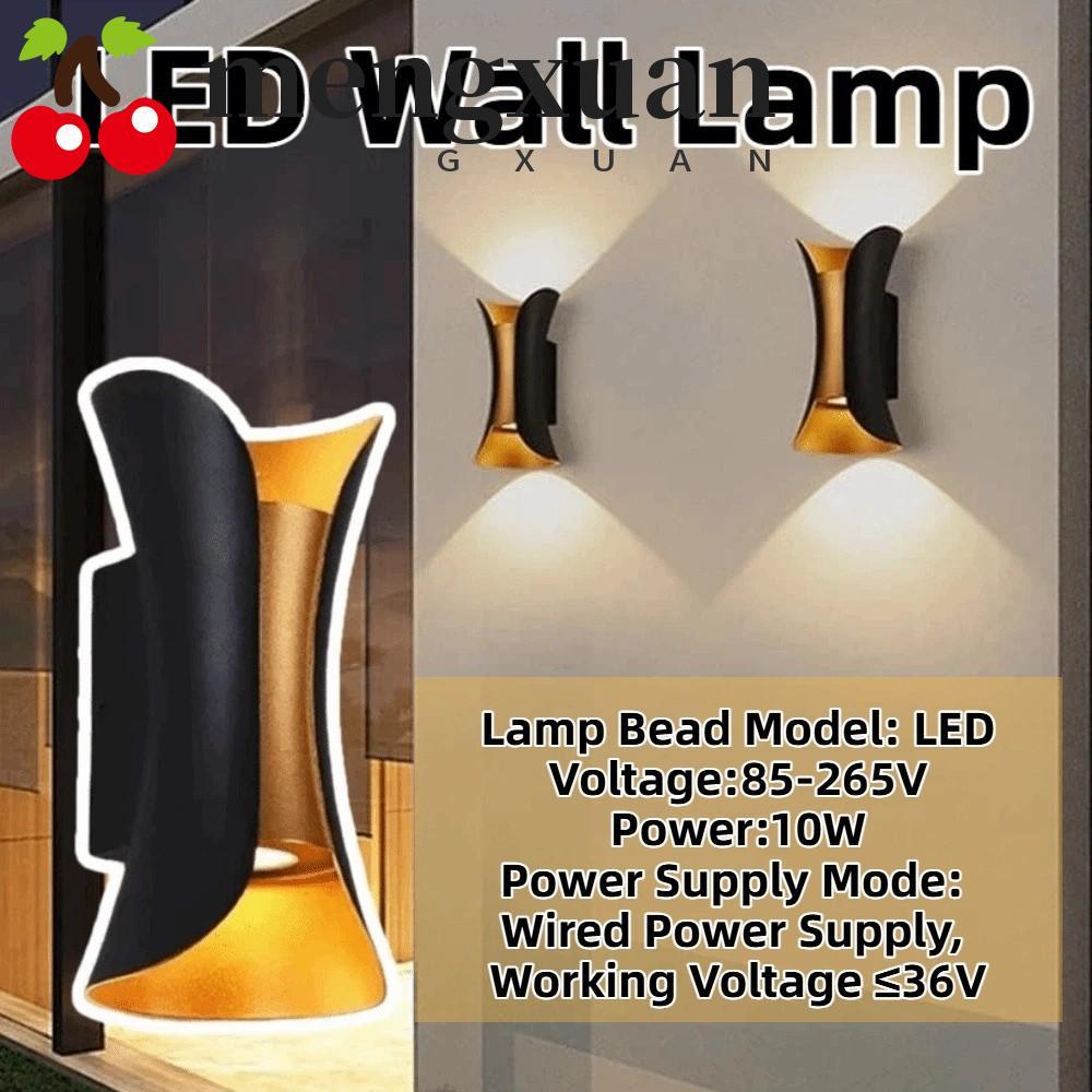 MENGXUAN โคมไฟติดผนัง LED, 10W Up Down Light โคมไฟติดผนังกลางแจ้ง,โมเดิร์น Creative IP65 กันน้ํา 2-W