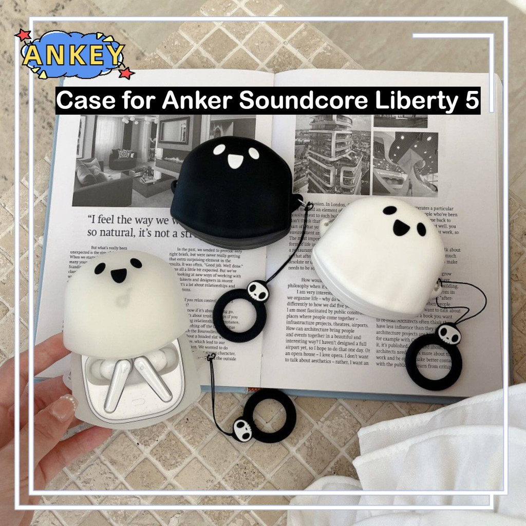 Case for Anker Soundcore Liberty 5 Pro Protective Silicone Pretty Girl Pendant Cartoon Covers Wireless Earbuds Shell TWS Headphone Portable with Hook
