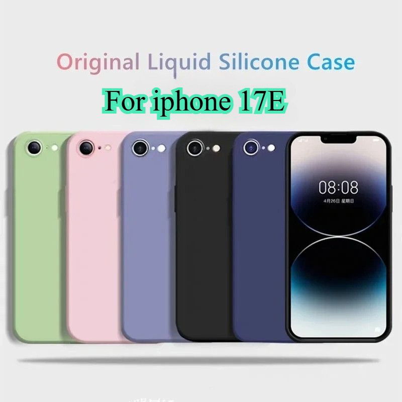 ซิลิโคนเหลว Matte Soft Back Case สําหรับ iPhone 17E 17 E Candy สีกล้องเลนส์ป้องกันฝาครอบโทรศัพท์สําหรับ iPhone 17e