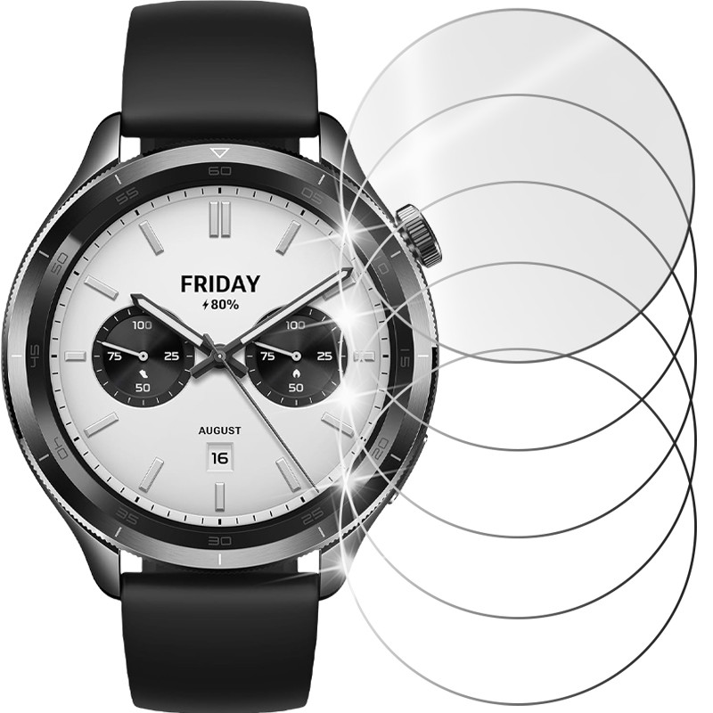 3pcs กระจกนิรภัยสําหรับ Xiaomi Mi นาฬิกา S4 S3 Smartwatch ป้องกันหน้าจอ Anti-Scratch ฟิล์มสําหรับ Xi