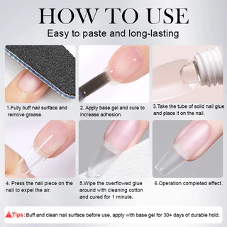 【Local】BORN PRETTY 30g Solid Nail Tips Gel Polish Press On Nails Extension แต่งเล็บติดทนนาน
