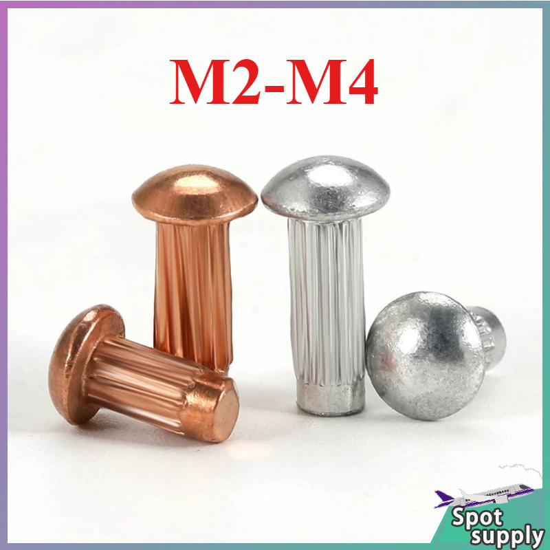 หมุดป้ายสแตนเลส 304 GB827 หมุดอลูมิเนียม knurled หมุดแข็ง M2M2.5M3M4 HJ-L001