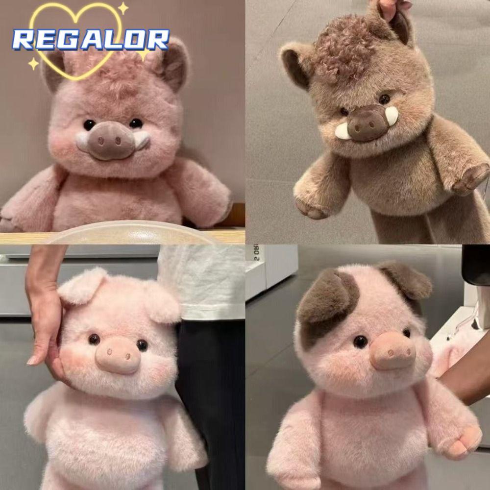REGALOR0G หมอนตุ๊กตาสัตว์หมู, ของเล่นตุ๊กตานุ่มขนาด 17.7 นิ้ว, ออกแบบน่ารักอารมณ์รองรับหมอน Plush
