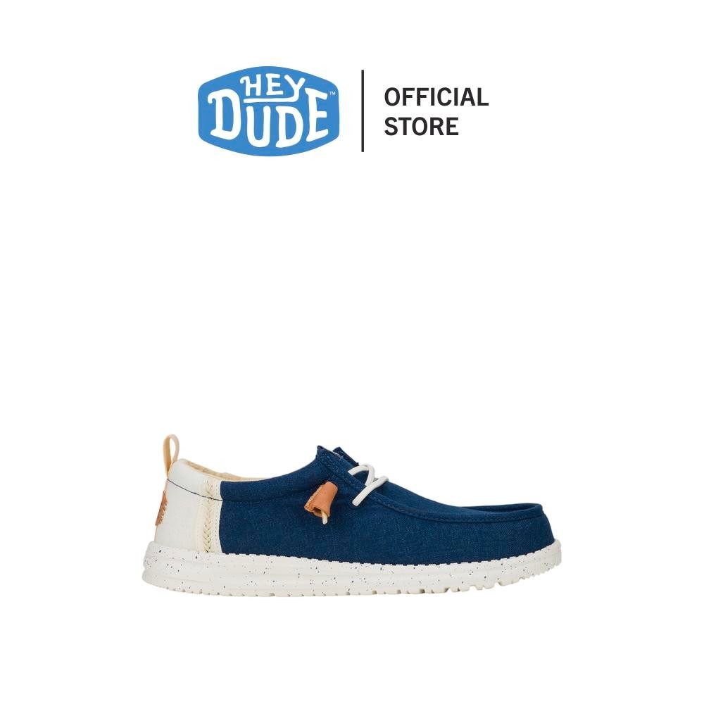 HEYDUDE รองเท้าลำลองผู้ชาย WALLY CRAFT LINEN รุ่น 43086-4UA - SARGASSO BLUE/WHITE
