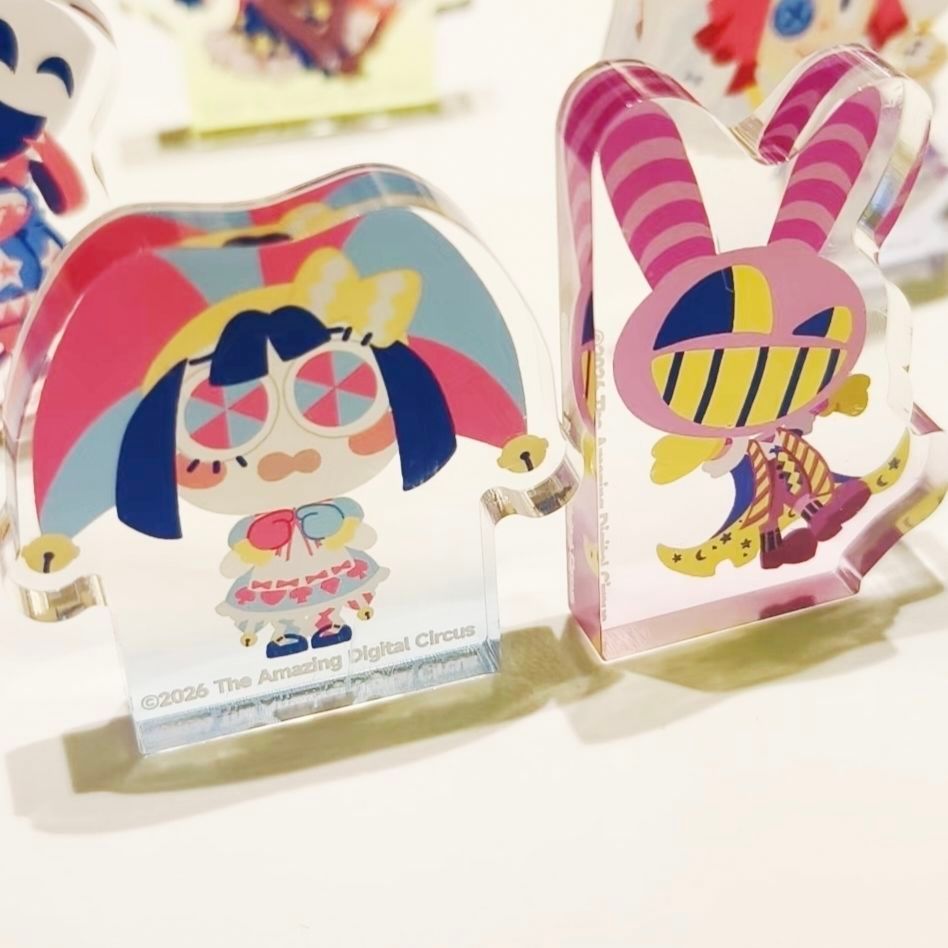 Zooble อิฐอะคริลิคขาตั้งรูปจอแสดงผลอะนิเมะ Amazing Digital Circus พวงกุญแจคอลเลกชันตกแต่งโต๊ะเครื่องประดับ accesorios rahata ﻿