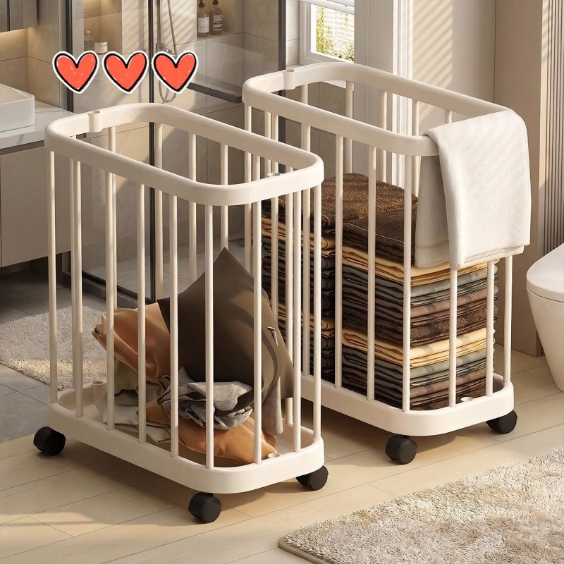 กล่องใส่ของ ตระกร้า ตะกร้าเก็บของ มีล้อเลื่อน เคลื่อนย้ายสะดวก ความจุขนาดใหญ่ ระบายอากาศได้ ATCCH