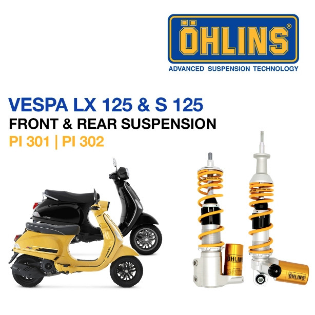 โช๊คหน้า-หลัง ohlins PI 301 / PI 302 For Vespa LX/S 125 ABS 2022-23