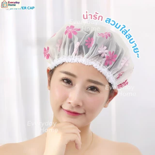 หมวกคลุมผมอาบน้ำ หนาพิเศษ2ชั้น กันน้ำ เหนียวทนทาน ลายน่ารัก Shower cap ผมแห้ง หมวกอาบน้ำ ลายการ์ตูน ผ้าเช็ดตัว ผ้าคลุมผม