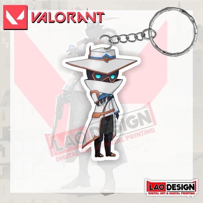 Gantungan Kunci CYPHER Valorant - Gantungan Kunci Akrilik - Gantungan Kunci Game valorant - Gantunga