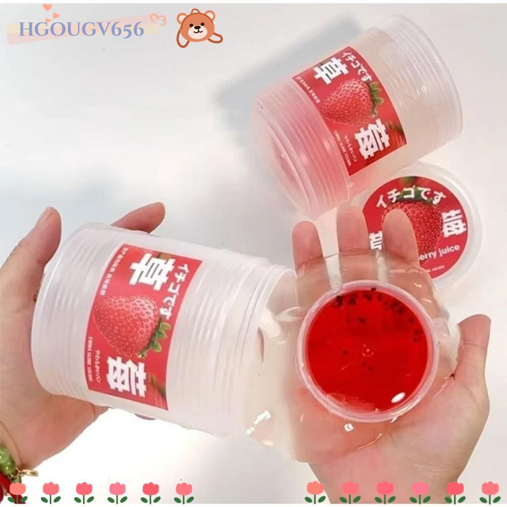 HGOUGVT 300ML ของเล่นคลายเครียด, Non-Stick โปร่งใสปลอมน้ําจําลองน้ําผลไม้บีบ Bubble Gel, ความปลอดภัยสูงความงามมูลค่าปลอดสารพิษ Slime ของเล่น Universal Age