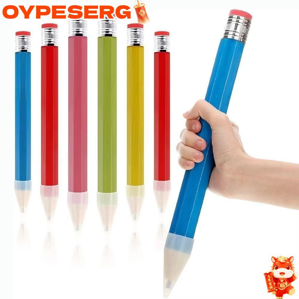 OYPESERG ดินสอยักษ์, 18/34/39 ซม.ไม้ดินสอใหญ่, Creative Performance Prop พร้อมยางลบของเล่นแปลกใหม่เครื่องเขียนดินสอนักเรียน