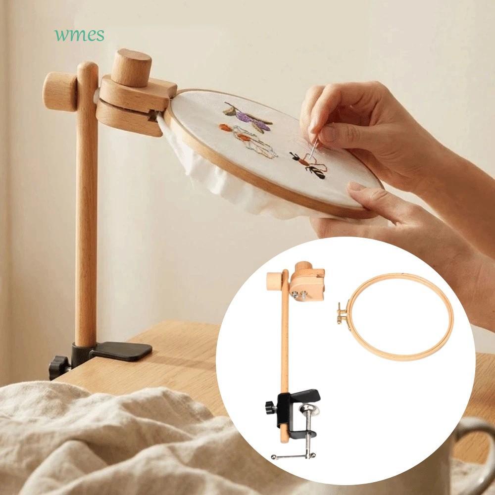 WMES1ZA เย็บปักถักร้อยกรอบ Lap Stand, 360 องศาหมุนปรับ CLAMP เย็บปักถักร้อย Hoop Holder, แฮนด์ฟรี Be