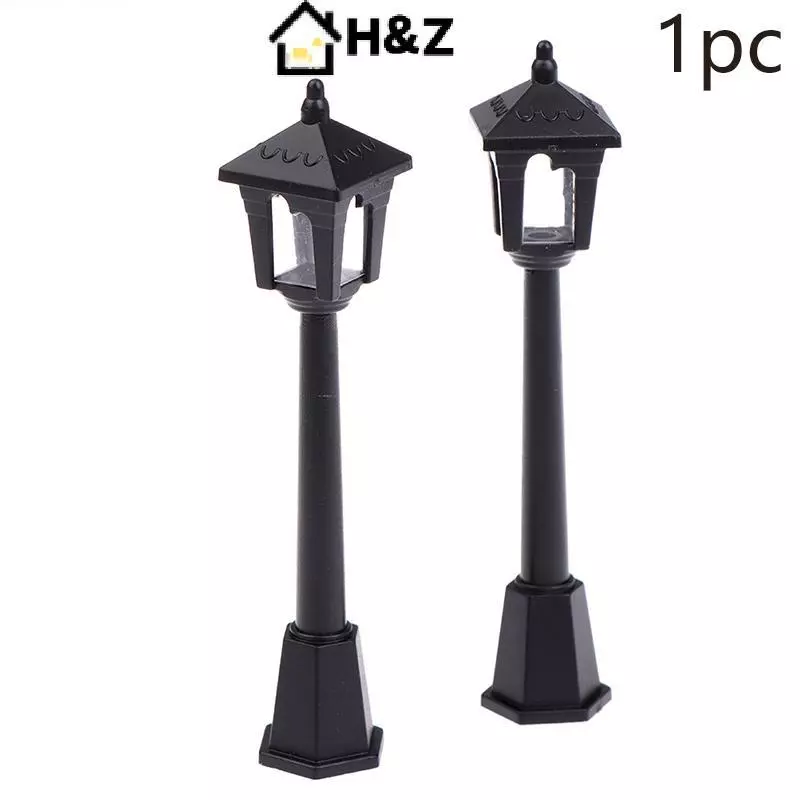 H&Z 1 PC Mini โคมไฟไฟถนนรุ่นสามมิติสําหรับบ้านตุ๊กตาจิ๋วตกแต่ง Nice thumbnail 3