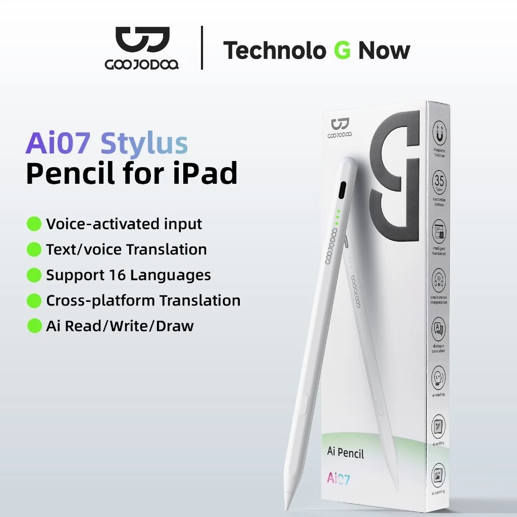 GOOJODOQ Ai stylus Real-time Voice/Text Translation Meeting Recording 35 Shortcut Keys Palm Rejection & Tilt Sensitivity